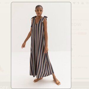 Kowtow Knotted V-Neck Maxi Dress